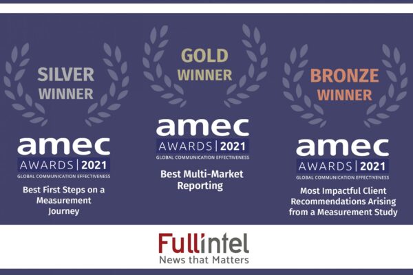 Fullintel Wins Three 2021 AMEC Awards, Including Gold for Best Multi-market Reporting