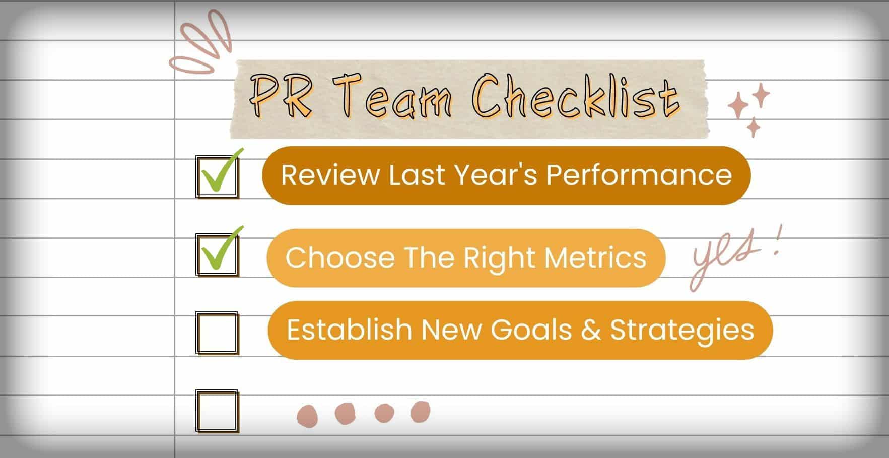 PR Team Check list