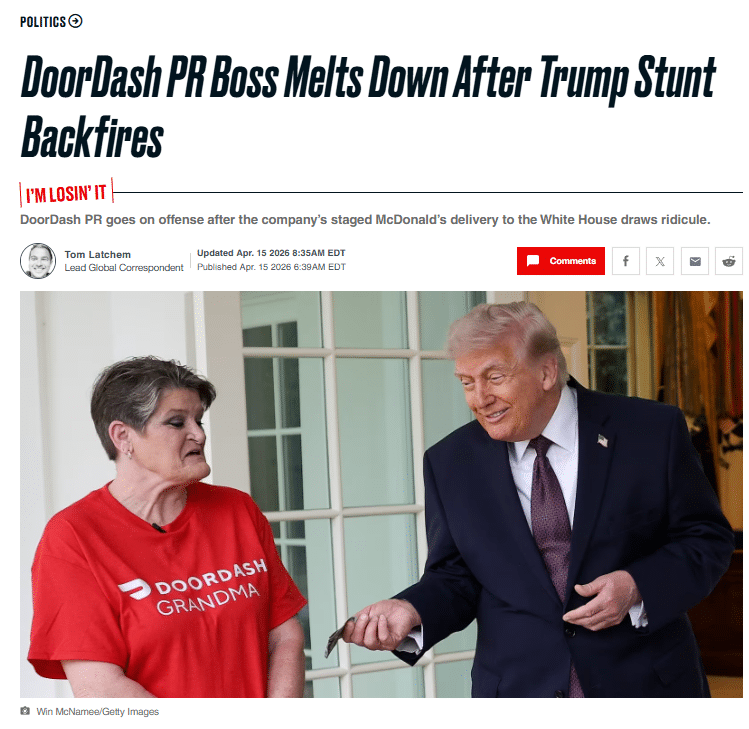 Example of missing the narrative_ DoorDash